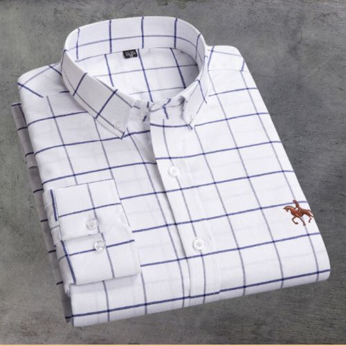 Chemise rayée femme brodée sur la poitrine, du XS au 4XL, crème