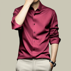 Chemise habillée homme coupe ajustée, onze coloris, rouge