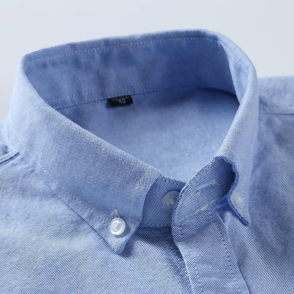 Chemise habillée femme à col structuré, poignets boutonnés