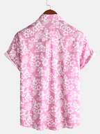 Chemise hawaïenne homme fleurie, manches courtes, trois coloris