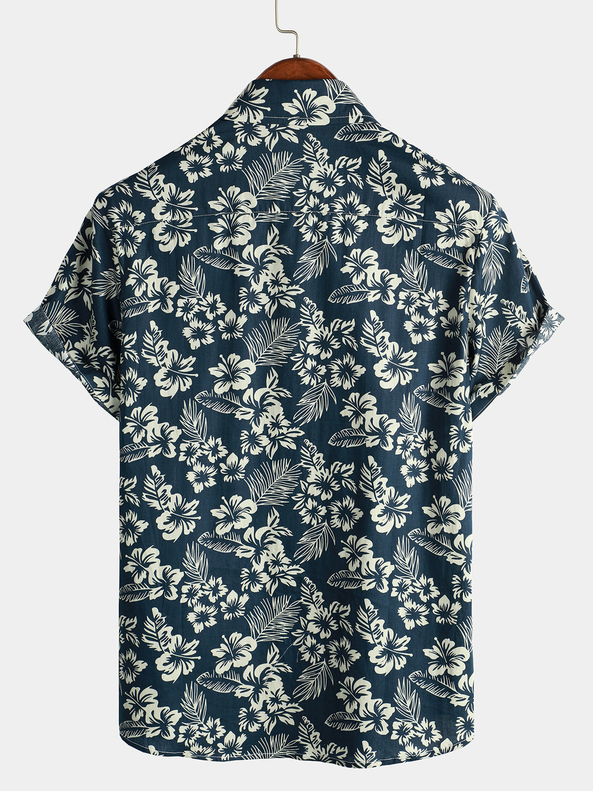 Chemise hawaïenne homme manches courtes, imprimé tropical