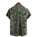 Chemise hawaïenne homme manches courtes, imprimé tropical