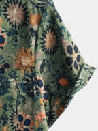Chemise hawaïenne homme manches courtes, imprimé tropical