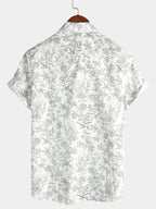 Chemise hawaïenne homme manches courtes, imprimé tropical