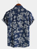 Chemise hawaïenne homme manches courtes, imprimé tropical