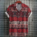 Chemise hawaïenne homme à manches courtes, rétro, S au 5XL, rouge