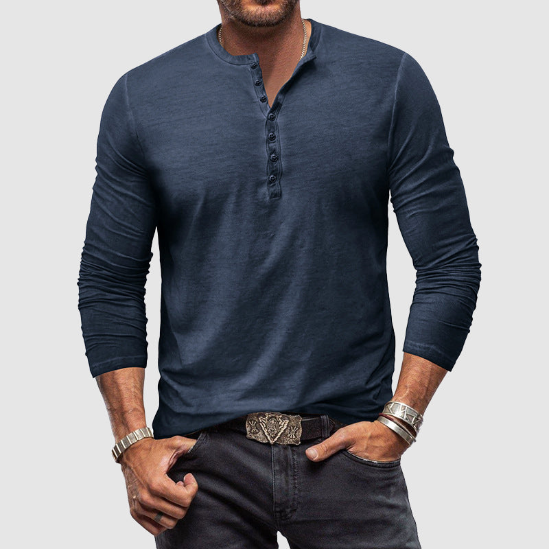 Chemise homme col tunisien, trois coloris, du S au 3XL