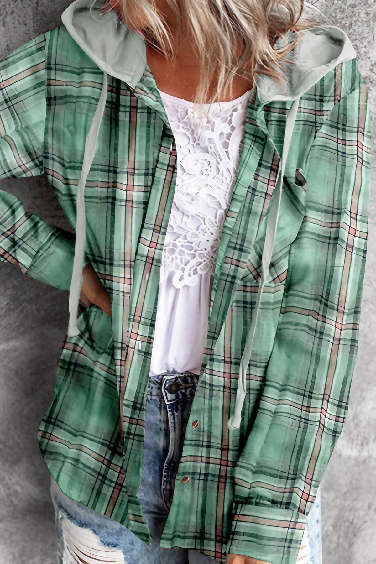 Chemise à carreaux homme, cinq coloris, du S au XL, vert