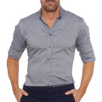 Chemise homme à fermeture éclair, sans repassage, six coloris