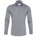 Chemise homme à fermeture éclair, sans repassage, six coloris, gris