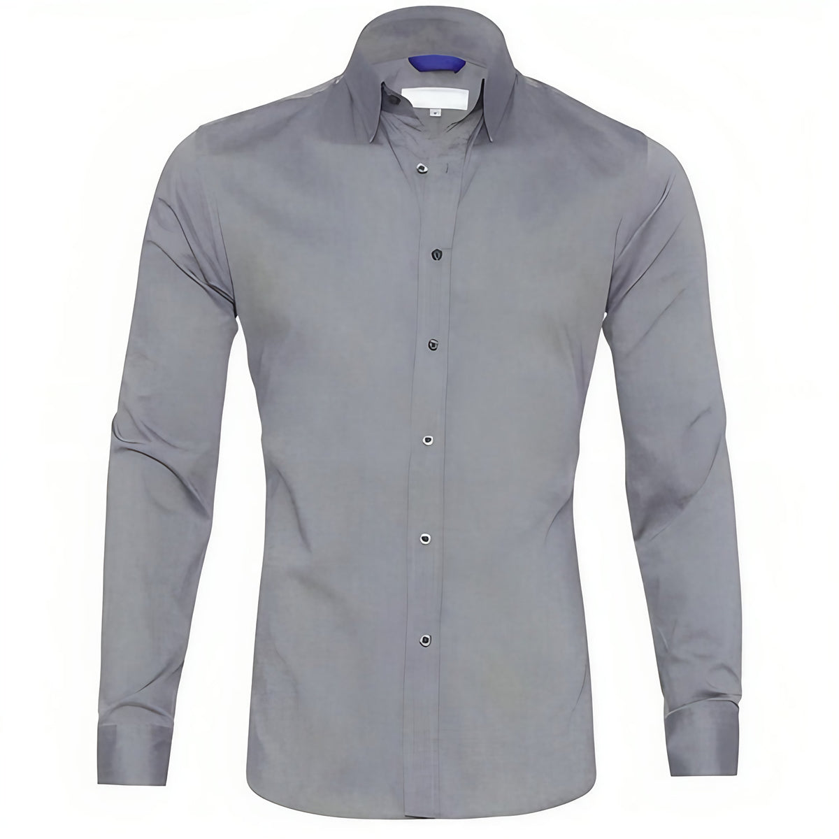 Chemise homme à fermeture éclair, sans repassage, six coloris, gris