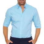 Chemise homme à fermeture éclair, sans repassage, six coloris