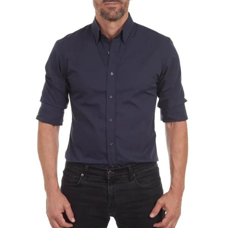 Chemise homme à fermeture éclair, sans repassage, six coloris