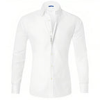 Chemise homme à fermeture éclair, sans repassage, six coloris