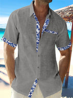 Chemise homme légère pour le printemps et l'été, du S au 5XL, gris