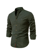 Chemise homme à manches longues, col classique, huit coloris