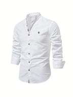 Chemise homme à manches longues, col classique, huit coloris