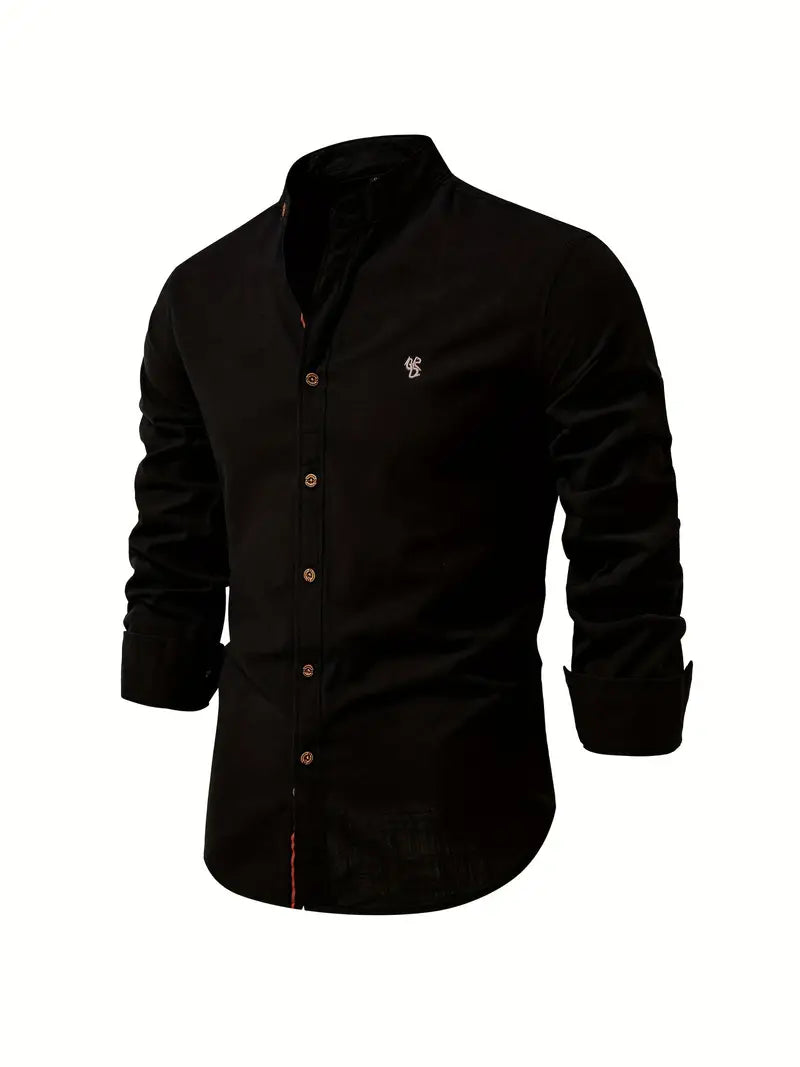 Chemise homme à manches longues, col classique, huit coloris