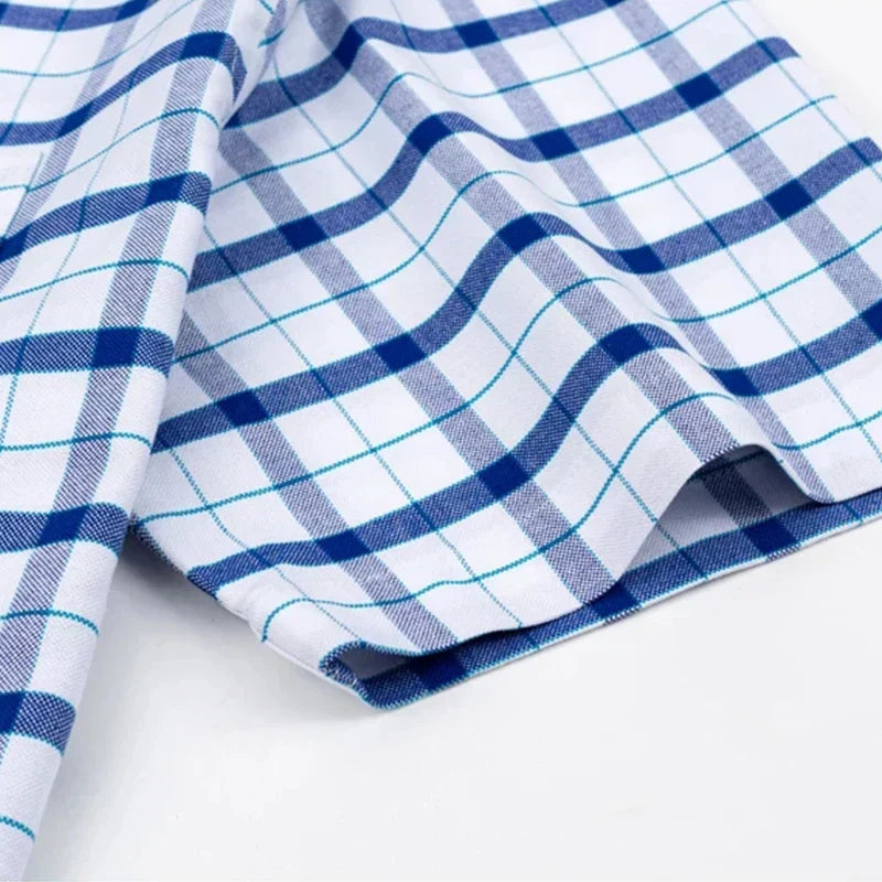 Chemise homme à manches courtes, carreaux et rayures, du 38 au 47