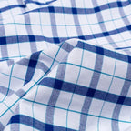Chemise homme à manches courtes, carreaux et rayures, du 38 au 47