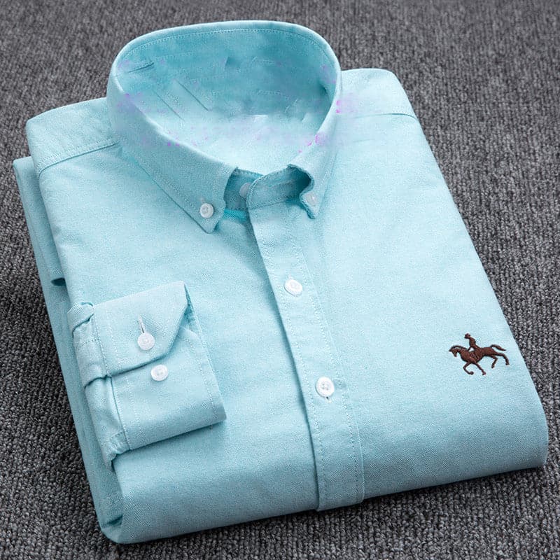 Chemise homme unie pour le bureau, quatre coloris, du XS au 3XL, turquoise