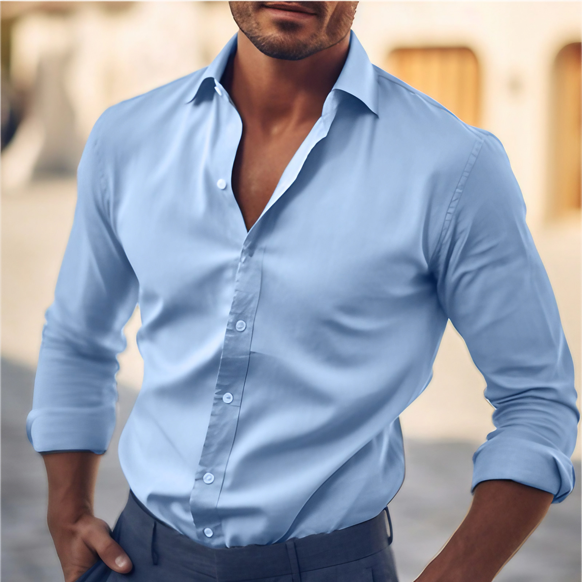 Chemise homme coupe moderne, sept coloris, du S au 3XL