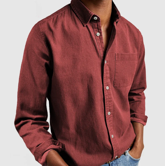 Chemise homme à col Mao, coupe regular, six coloris