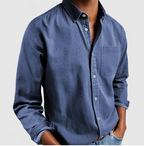 Chemise homme à col Mao, coupe regular, six coloris