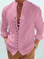 Chemise homme d'été, cinq coloris, du XS au 3XL, rose