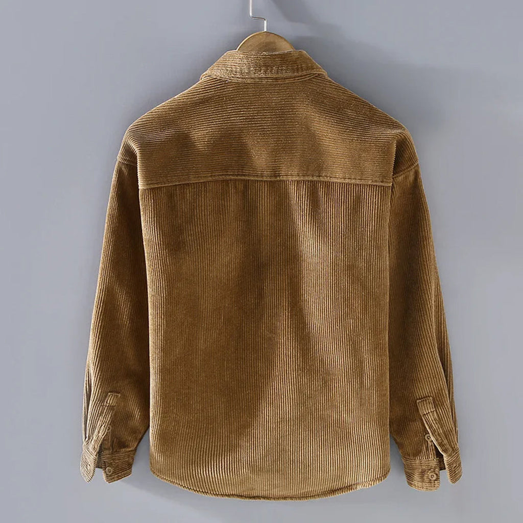 Chemise homme en velours côtelé à manches longues, M au 3XL