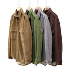 Chemise homme en velours côtelé à manches longues, M au 3XL