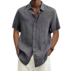 Chemise homme à manches courtes pour l'été, du S au 5XL, gris