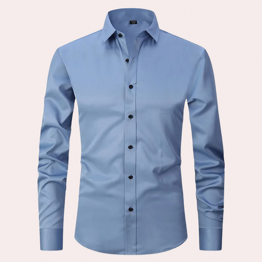 Chemise homme en tissu extensible, coupe classique, six coloris