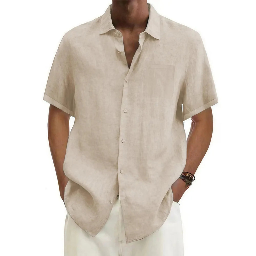Chemise homme manches courtes, coupe ample, du S au 5XL