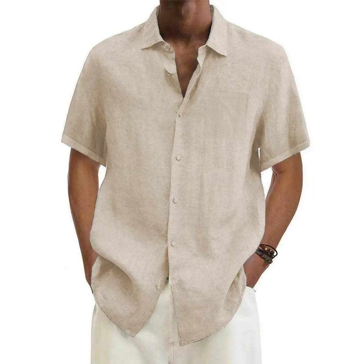 Chemise homme manches courtes, coupe ample, du S au 5XL