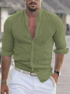 Chemise homme légère, six coloris, du S au 4XL, vert