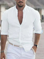 Chemise homme légère, six coloris, du S au 4XL, blanc