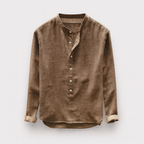Chemise homme coupe normale, cinq coloris, du M au 4XL, marron