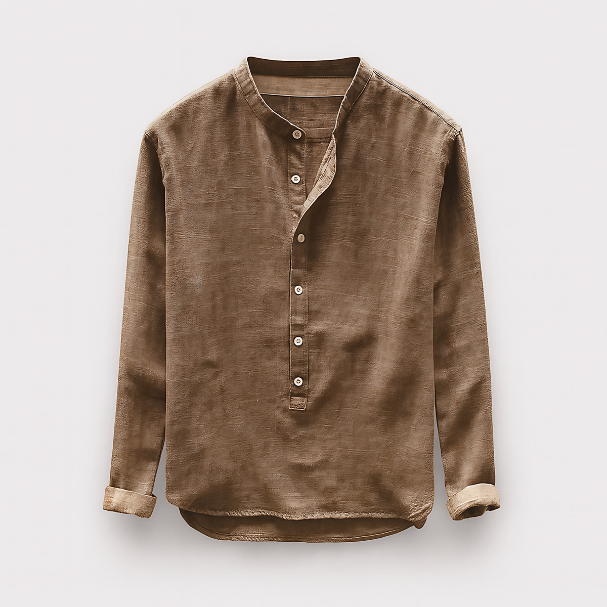 Chemise homme coupe normale, cinq coloris, du M au 4XL, marron