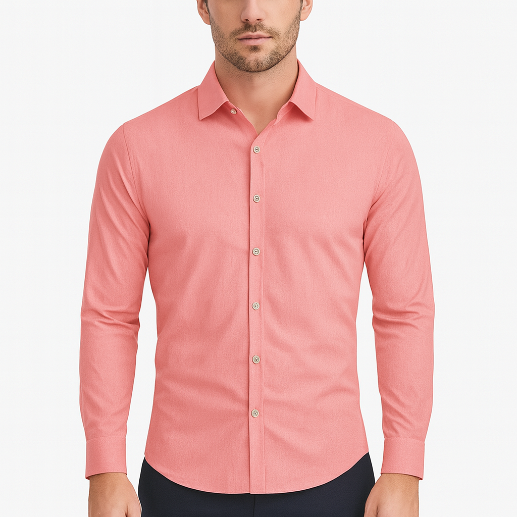 Chemise homme unie pour l'été, boutonnée, six coloris, du S au 3XL