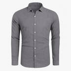 Chemise homme unie pour l'été, boutonnée, six coloris, du S au 3XL, gris