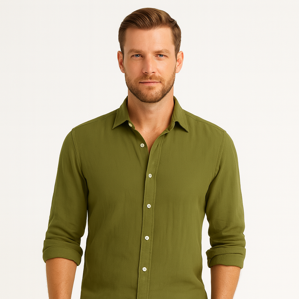 Chemise homme unie pour l'été, boutonnée, six coloris, du S au 3XL