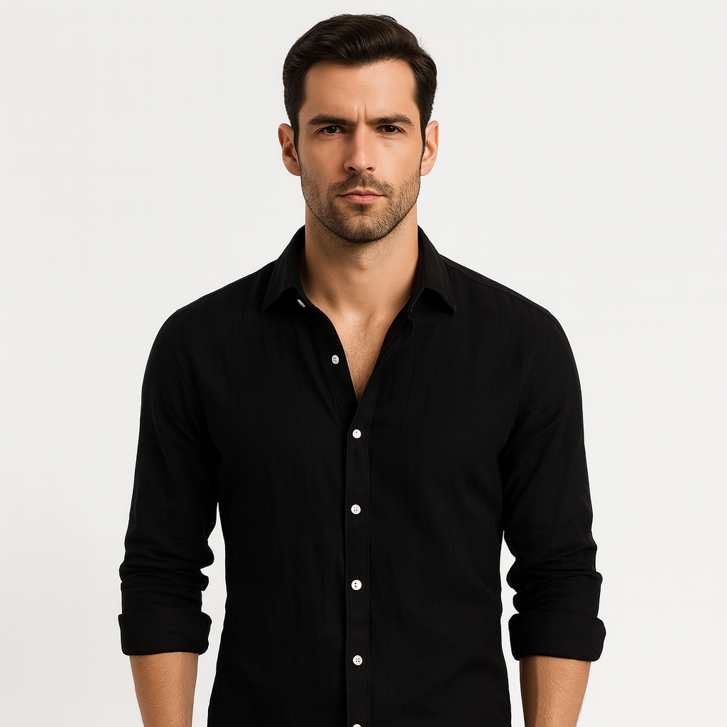 Chemise homme unie pour l'été, boutonnée, six coloris, du S au 3XL