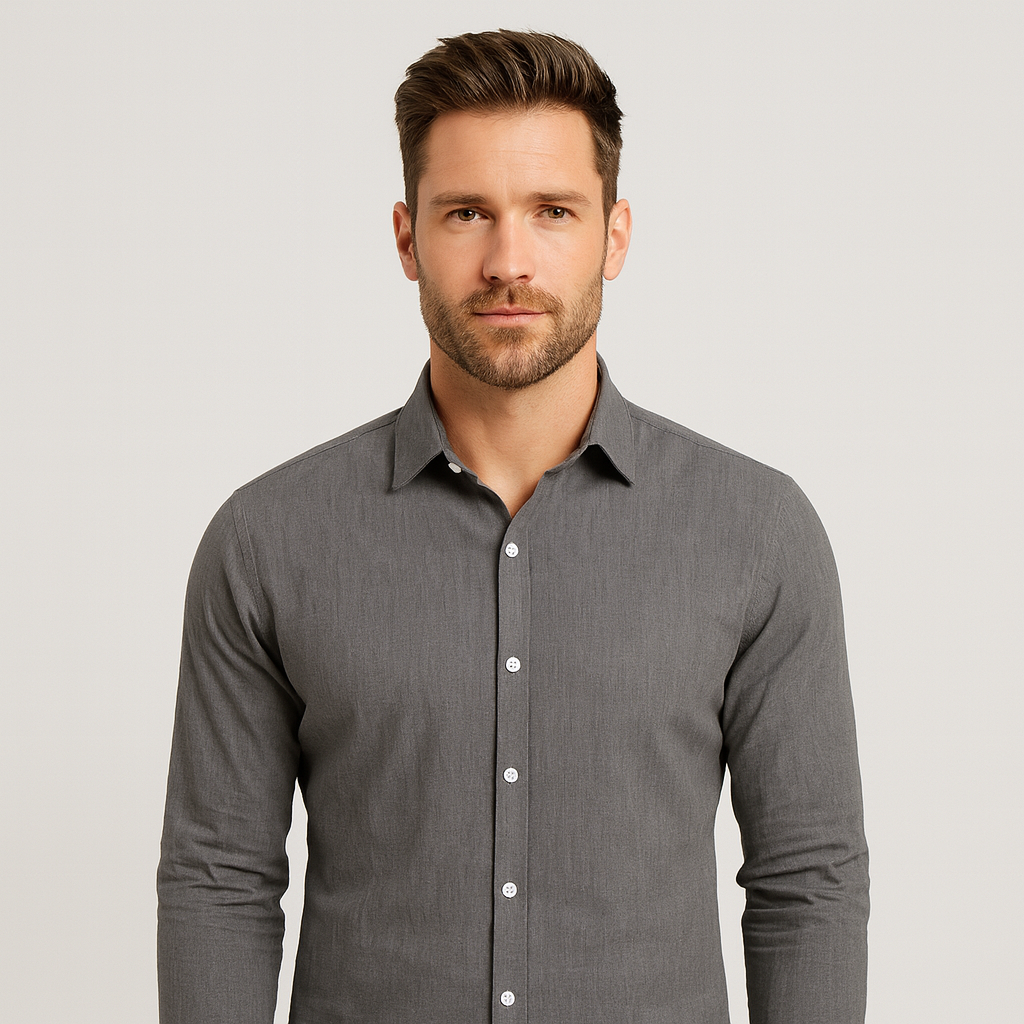 Chemise homme unie pour l'été, boutonnée, six coloris, du S au 3XL