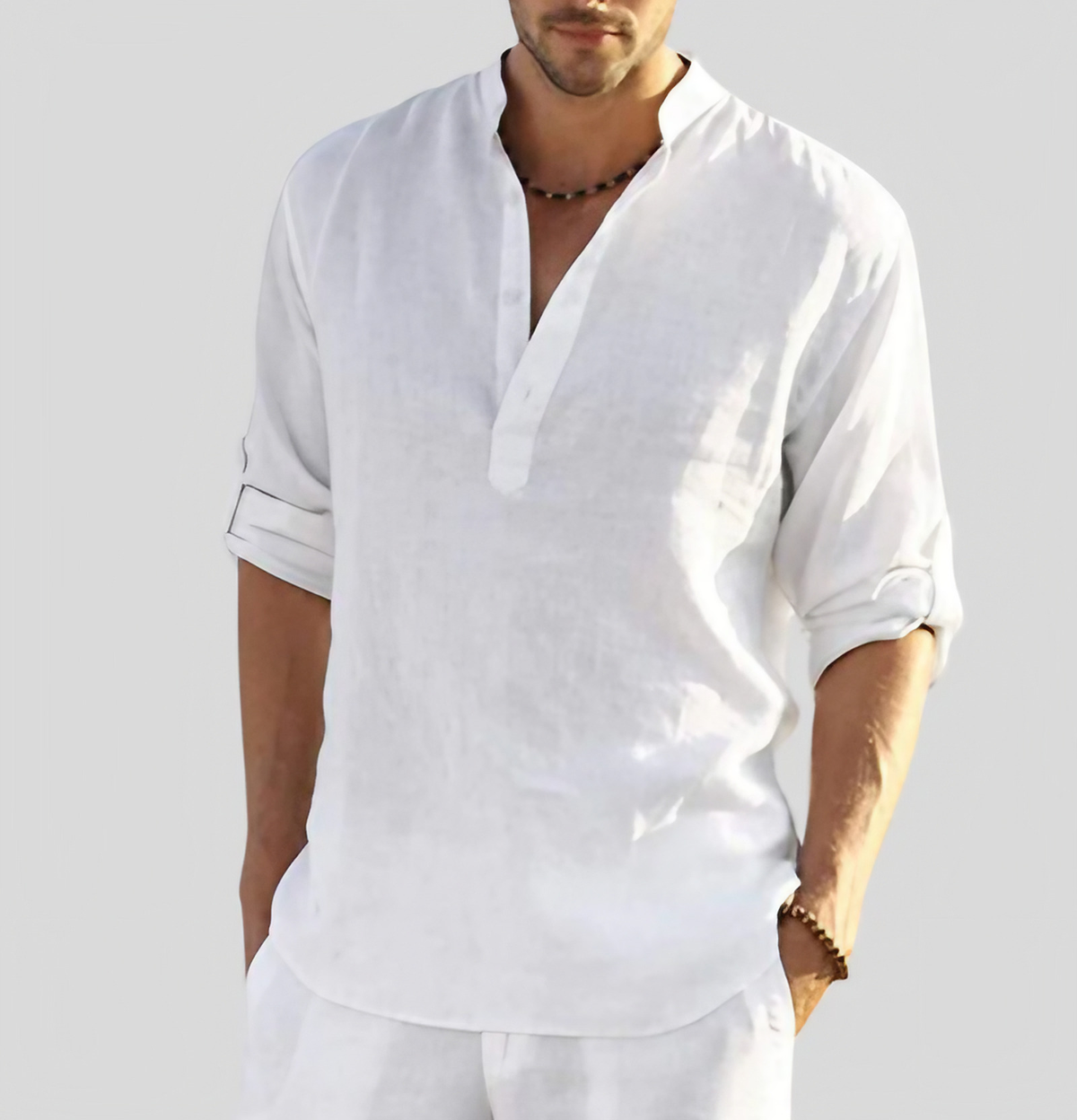 Chemise d'été homme à manches courtes, coupe ample, sept coloris
