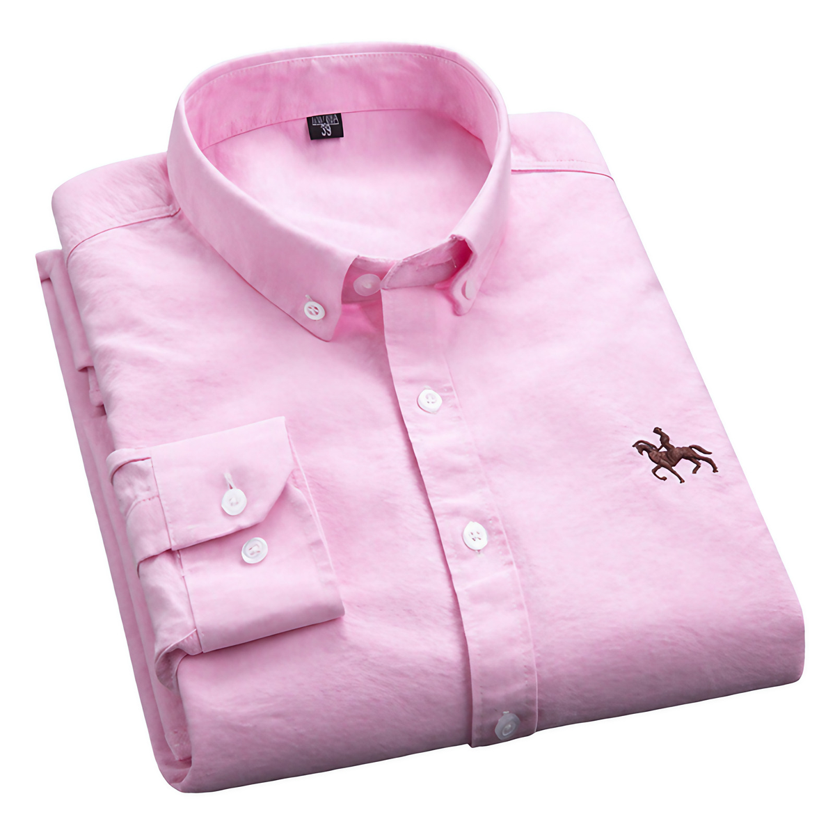 Chemise homme à manches longues, onze coloris, du S au 6XL, rose