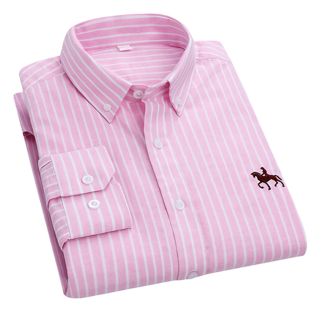 Chemise homme à manches longues, onze coloris, du S au 6XL, rose 1