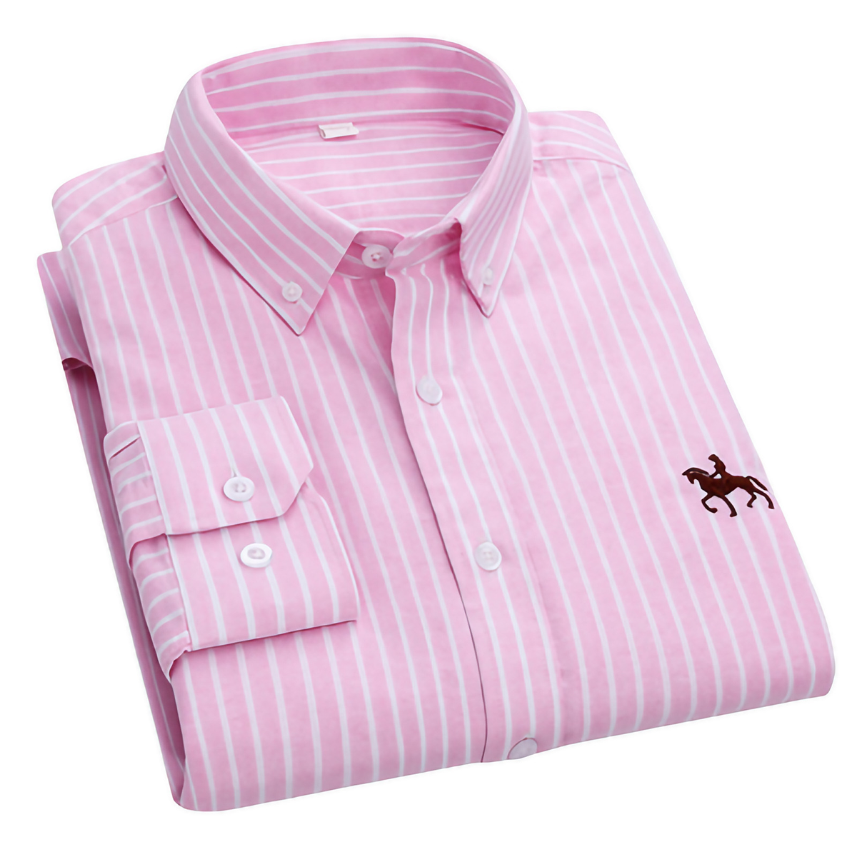 Chemise homme à manches longues, onze coloris, du S au 6XL, rose 1
