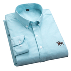 Chemise homme à manches longues, onze coloris, du S au 6XL, turquoise