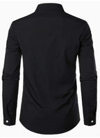 Chemise homme ajustée à finitions contrastées, manches longues